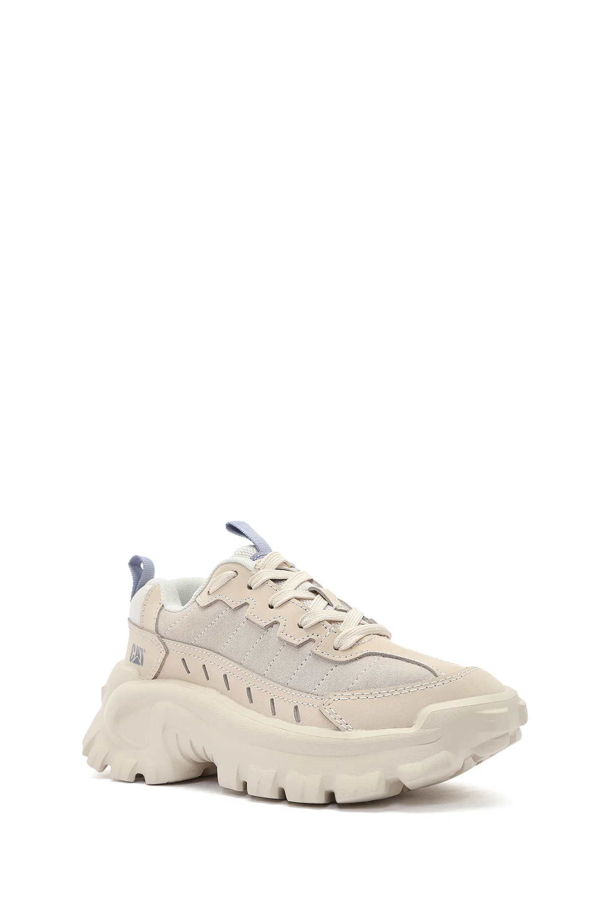 Caterpillar Kadın Bej İntruder Essential Bağcıklı Süet Deri Sneaker - Image 6