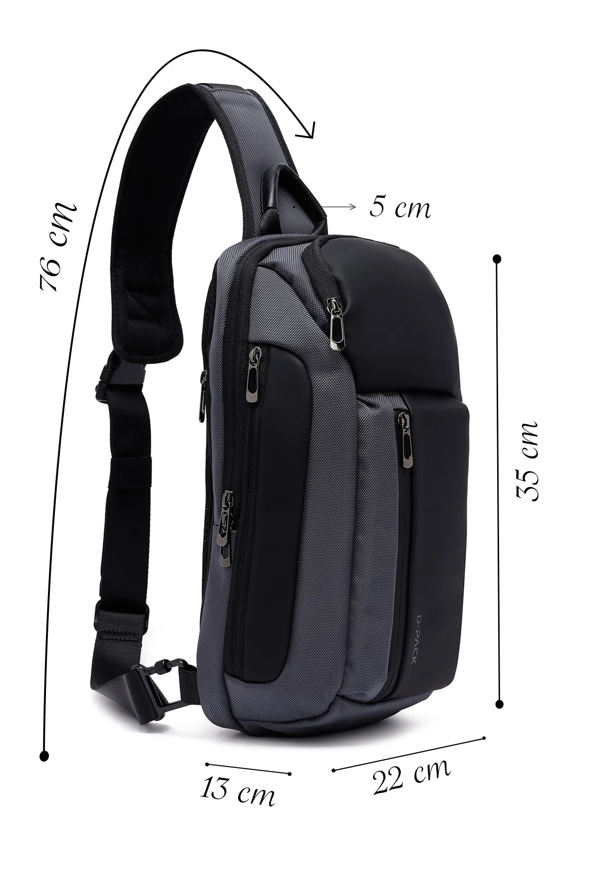 D-Pack Erkek Gri Çapraz Çanta - Image 2