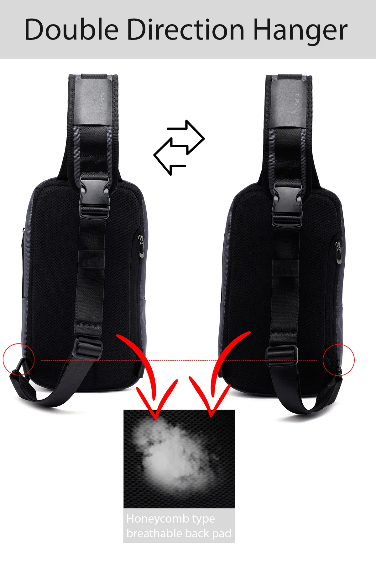 D-Pack Erkek Gri Çapraz Çanta - Image 3