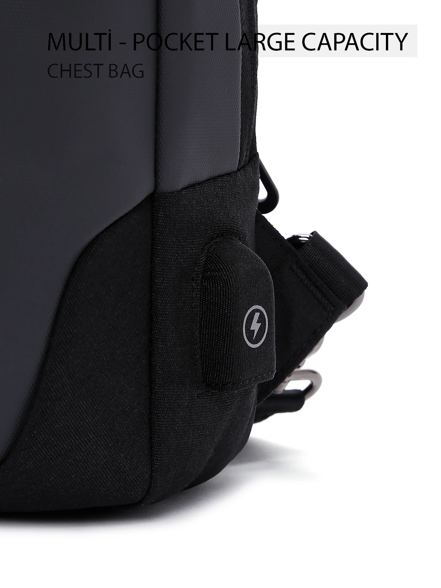 D-Pack Erkek Gri Teknolojik Kumaş Çapraz Çanta - Image 13