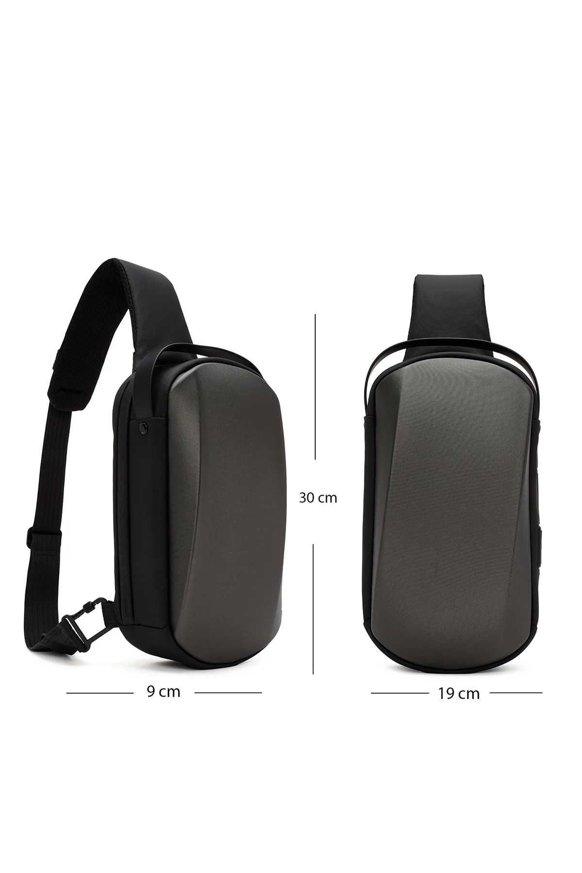 D-Pack Erkek Gri Teknolojik Kumaş Çapraz Çanta - Image 3