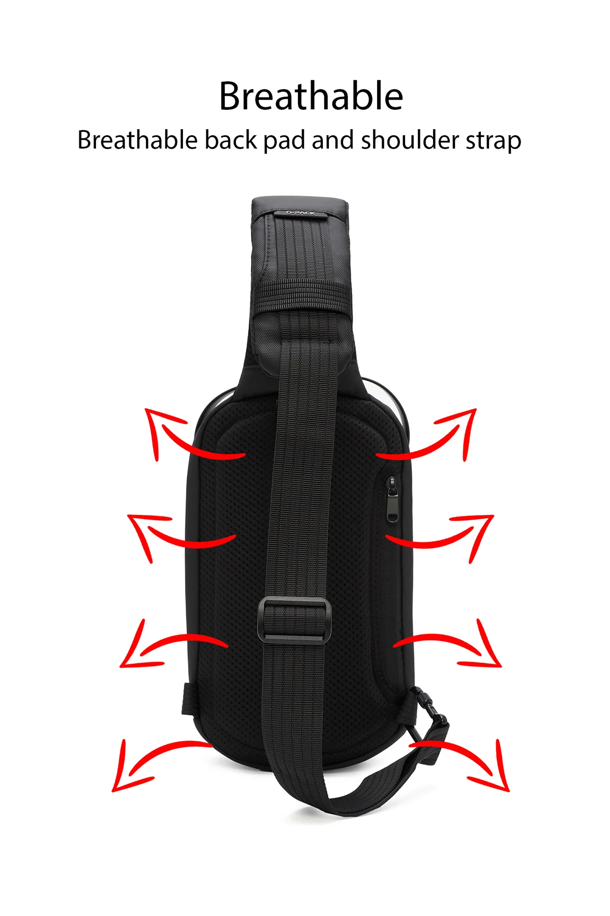 D-Pack Erkek Gri Teknolojik Kumaş Çapraz Çanta - Image 8