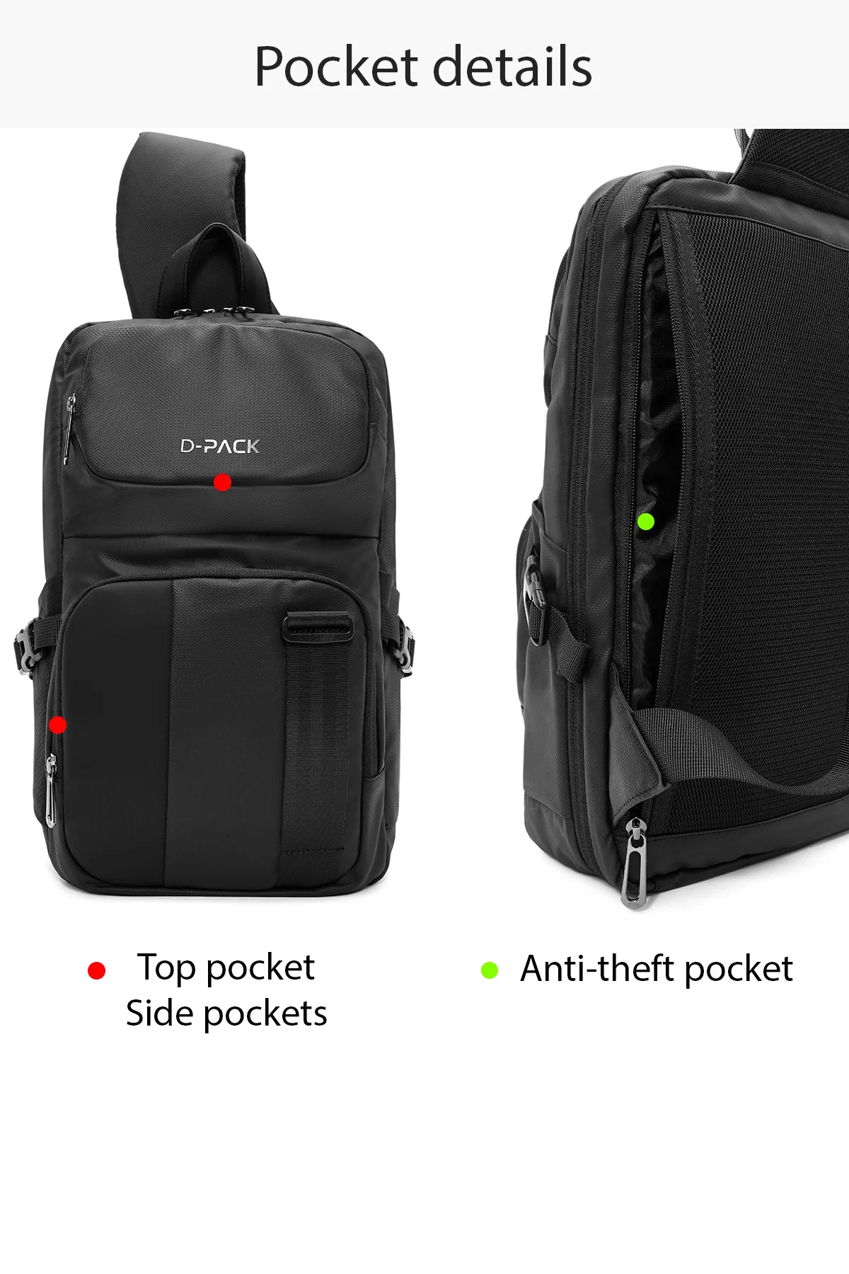 D-Pack Erkek Siyah Çapraz Çanta - Image 2