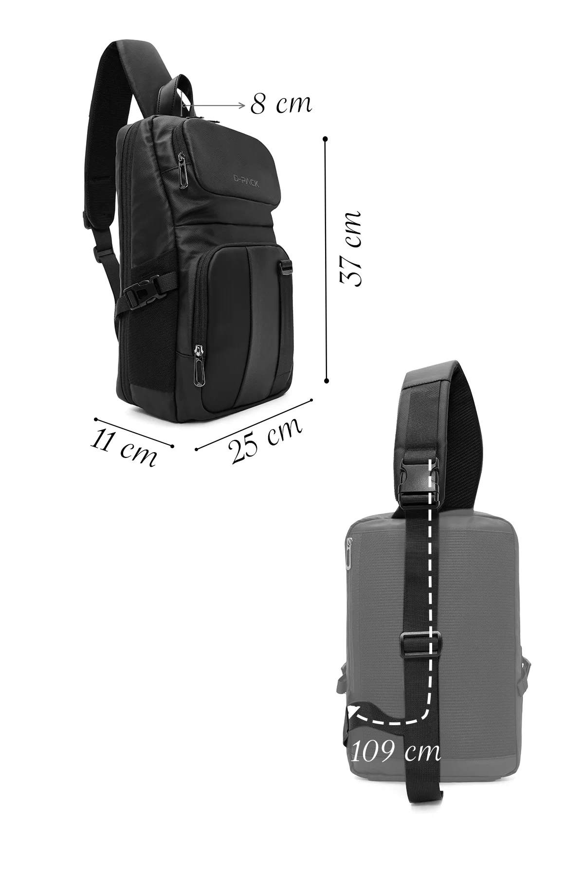 D-Pack Erkek Siyah Çapraz Çanta - Image 3
