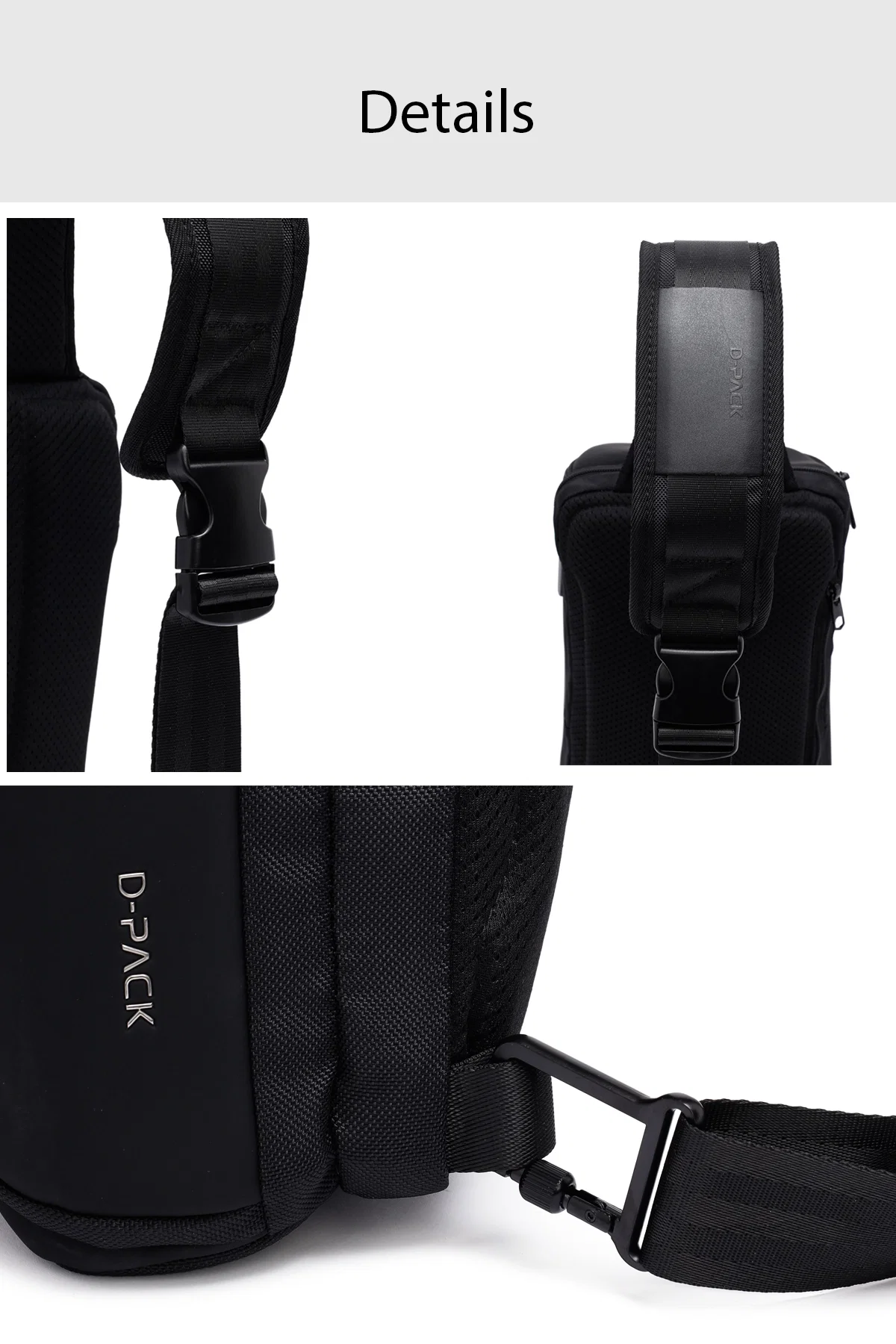 D-Pack Erkek Siyah Çapraz Çanta - Image 6