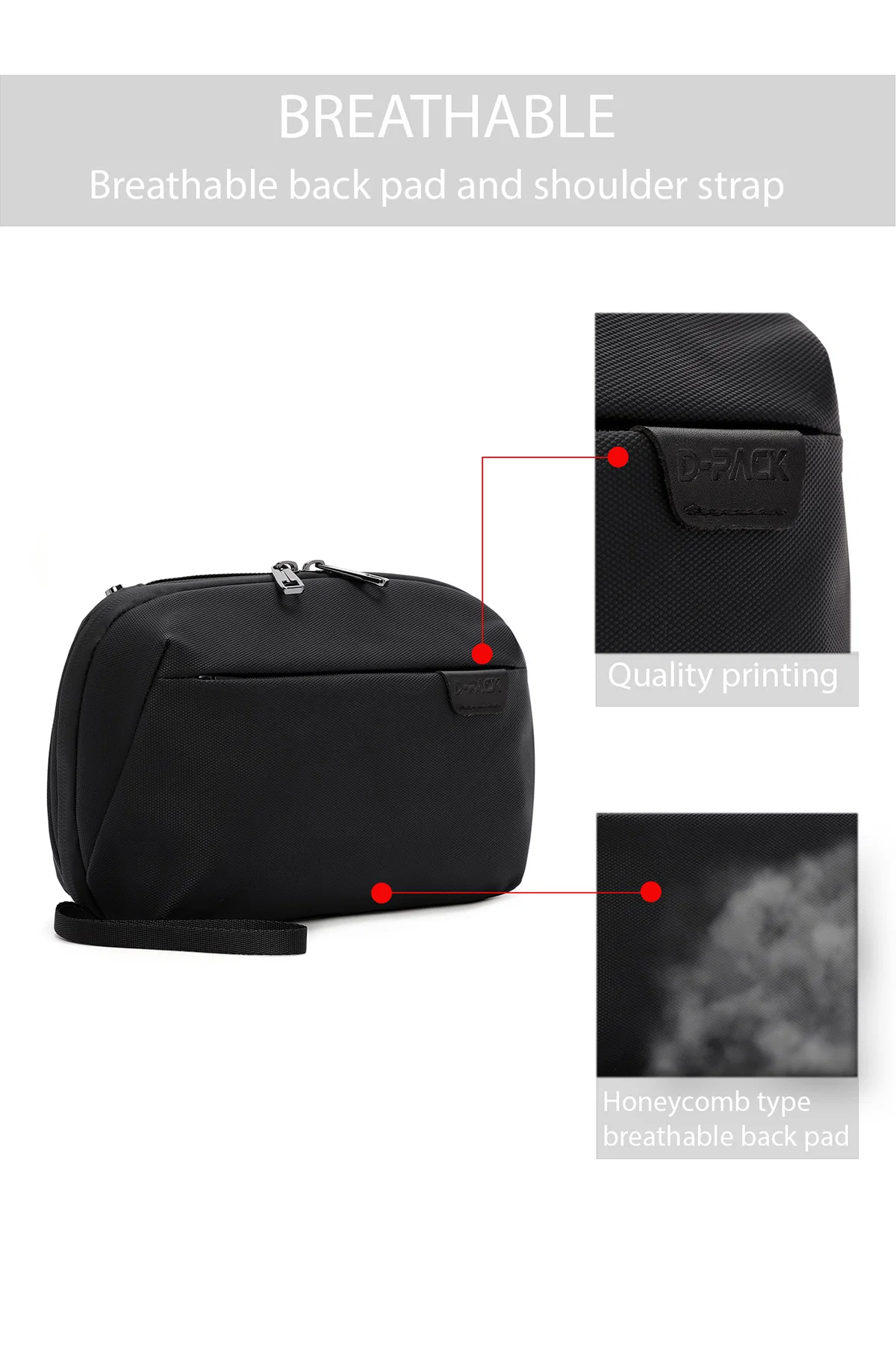 D-Pack Erkek Siyah Kumaş El Çantası - Image 7