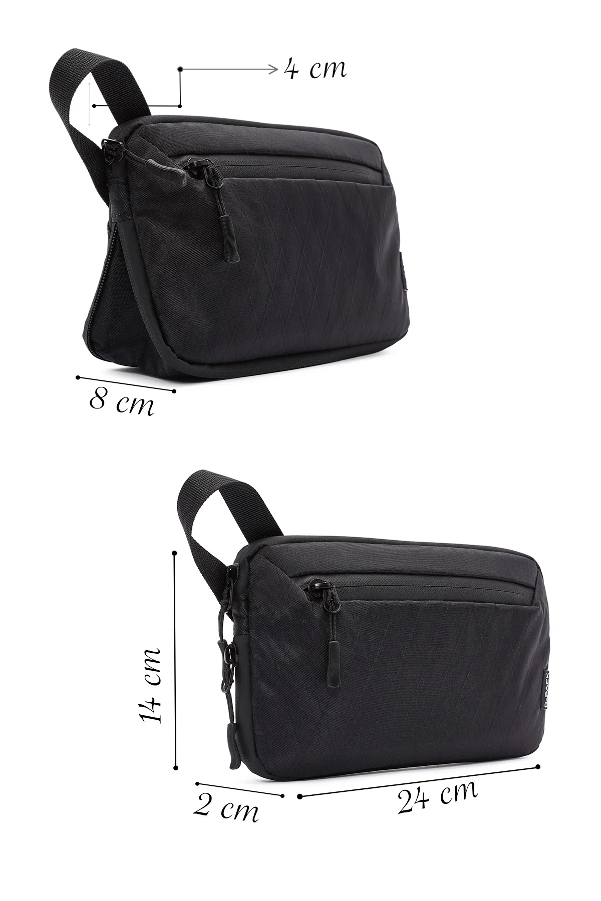D-Pack Erkek Siyah Kumaş El Çantası - Image 2