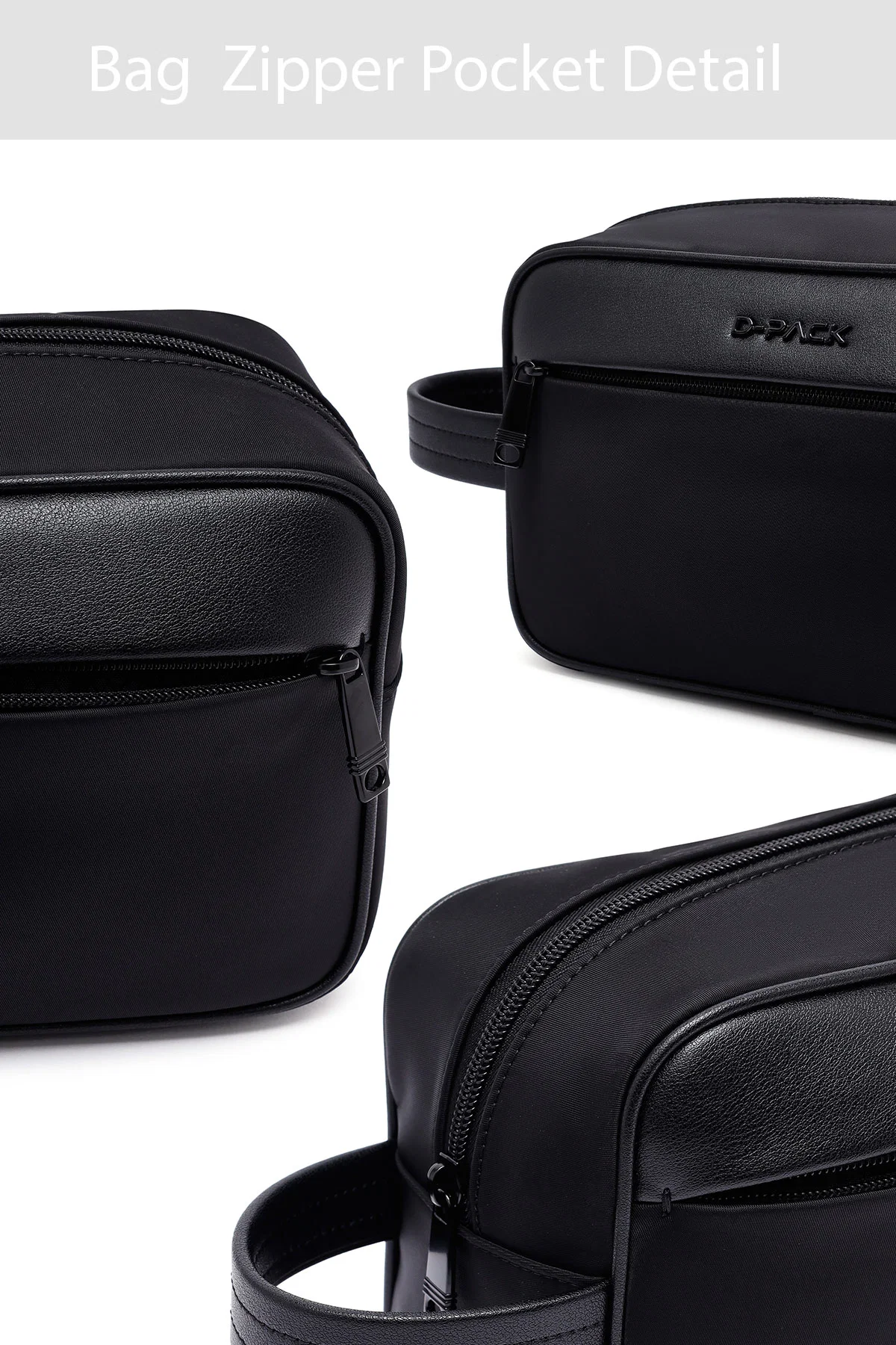 D-Pack Erkek Siyah Kumaş Mini El Çantası - Image 5