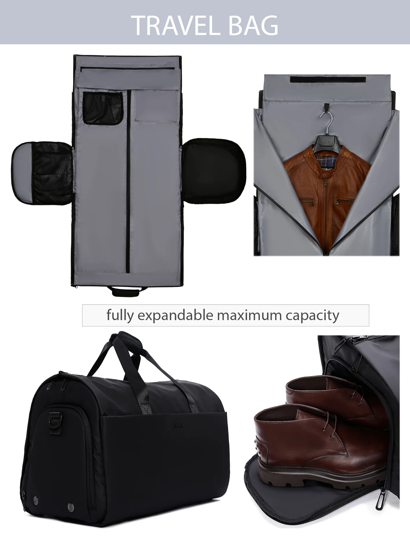 D-Pack Erkek Siyah Seyahat Çantası - Image 22