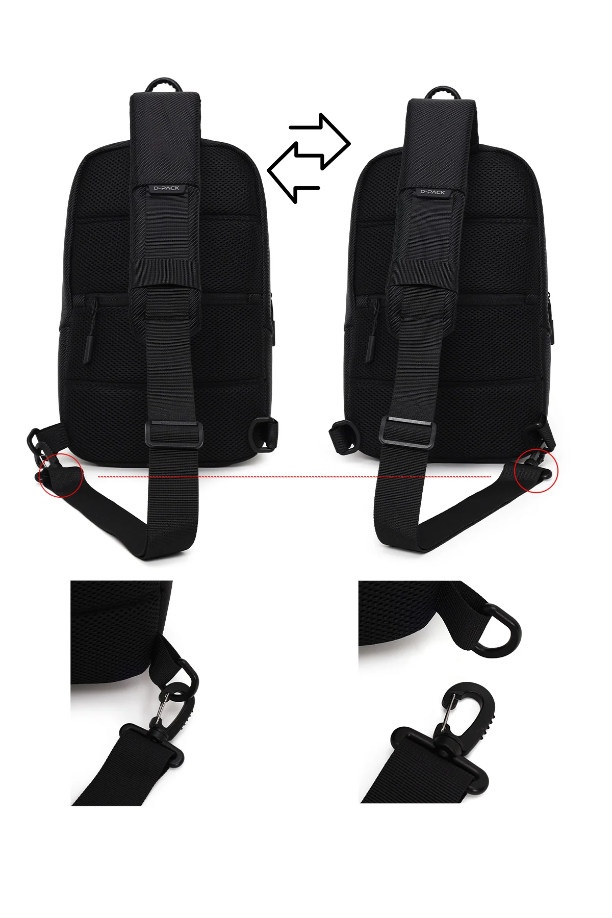 D-Pack Erkek Siyah Sırt Çantası - Image 5