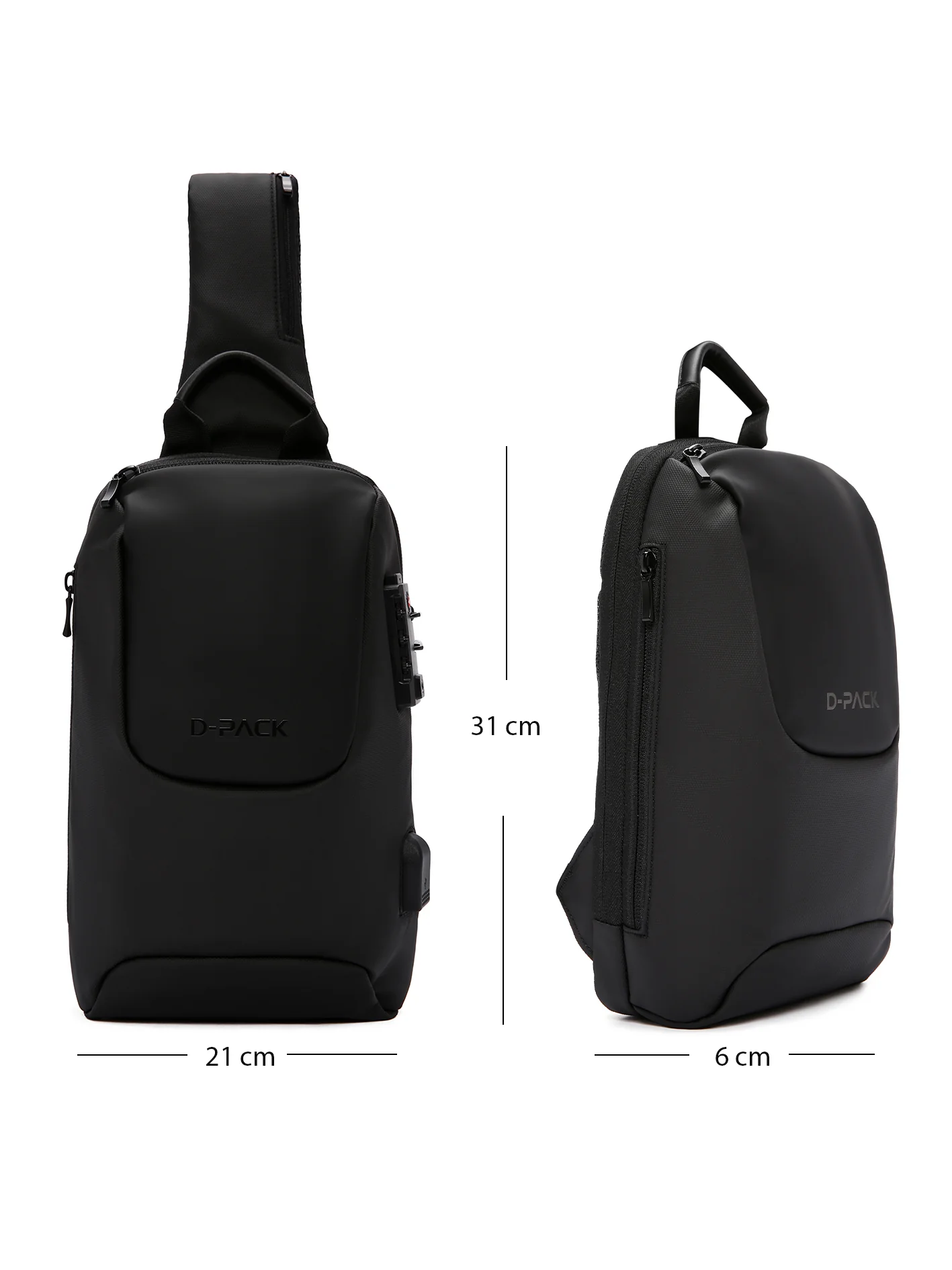 D-Pack Erkek Siyah Teknolojik Çapraz Çanta - Image 16