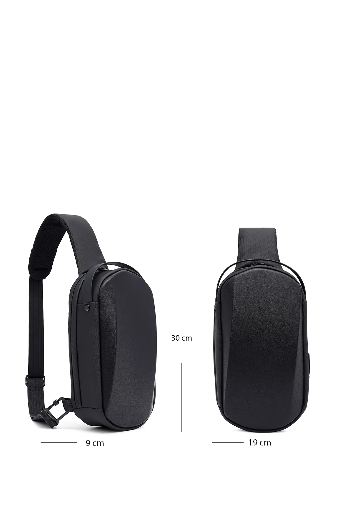 D-Pack Erkek Siyah Teknolojik Kumaş Çapraz Çanta - Image 3