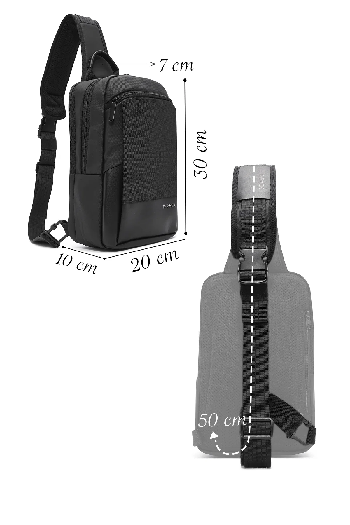D-Pack Erkek Siyah Teknolojik Sırt Çantası - Image 2