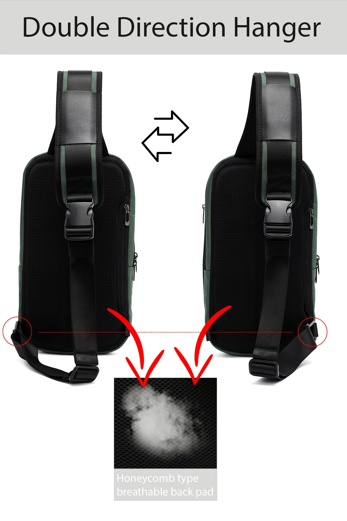 D-Pack Erkek Yeşil Çapraz Çanta - Image 3