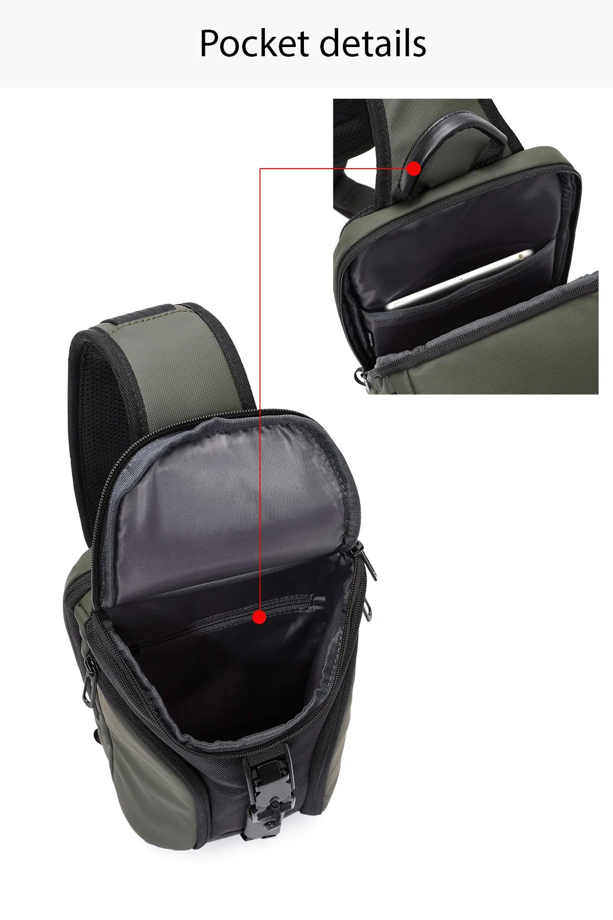 D-Pack Erkek Yeşil Uzun Askılı Omuz Çantası - Image 6