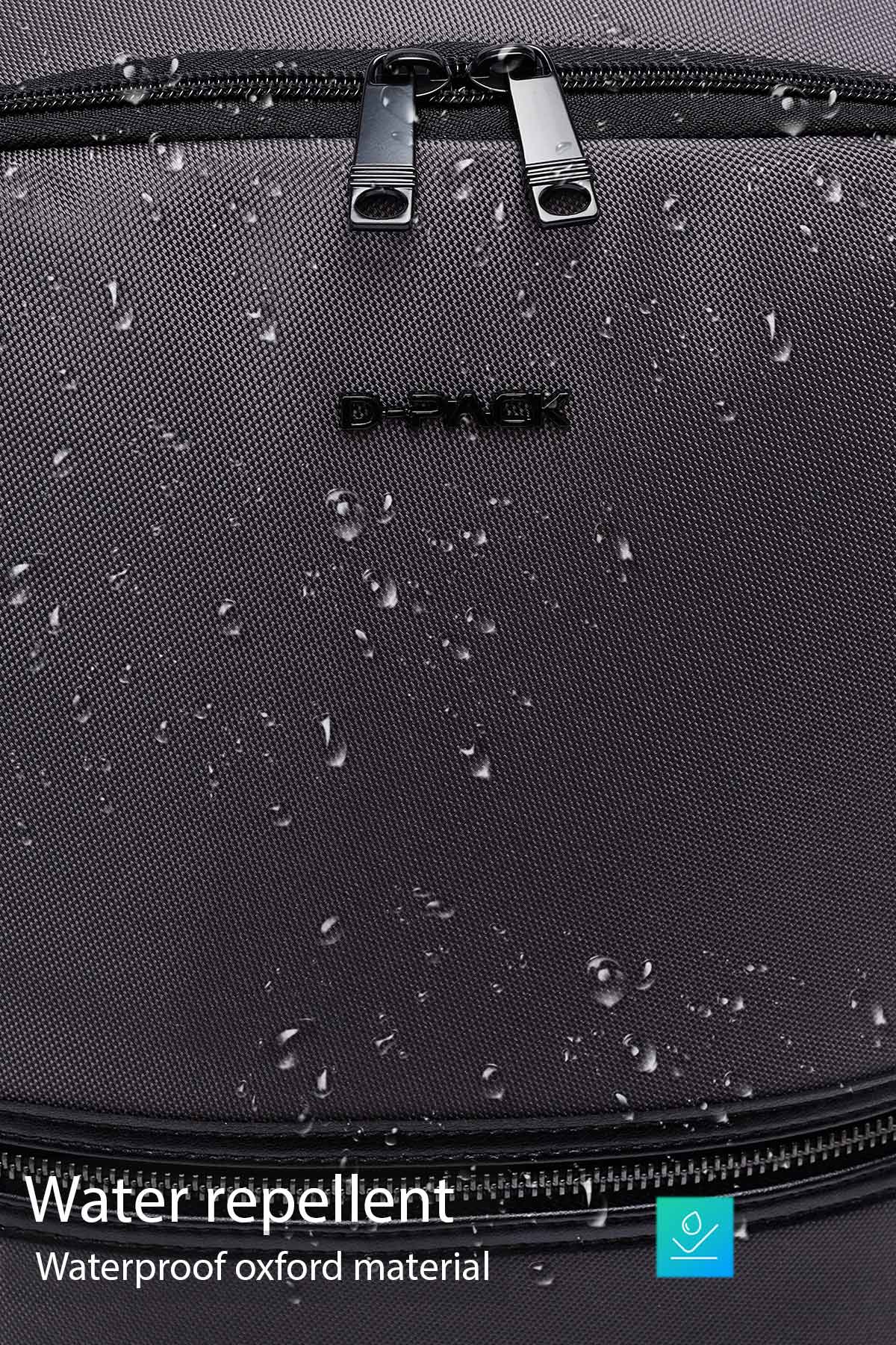 D-Pack Unisex Gri Kumaş Sırt Çantası - Image 5
