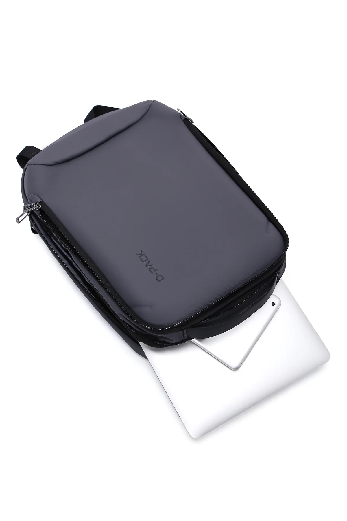 D-Pack Unisex Gri Teknolojik Kumaş Hardcase Sırt Çantası - Image 7