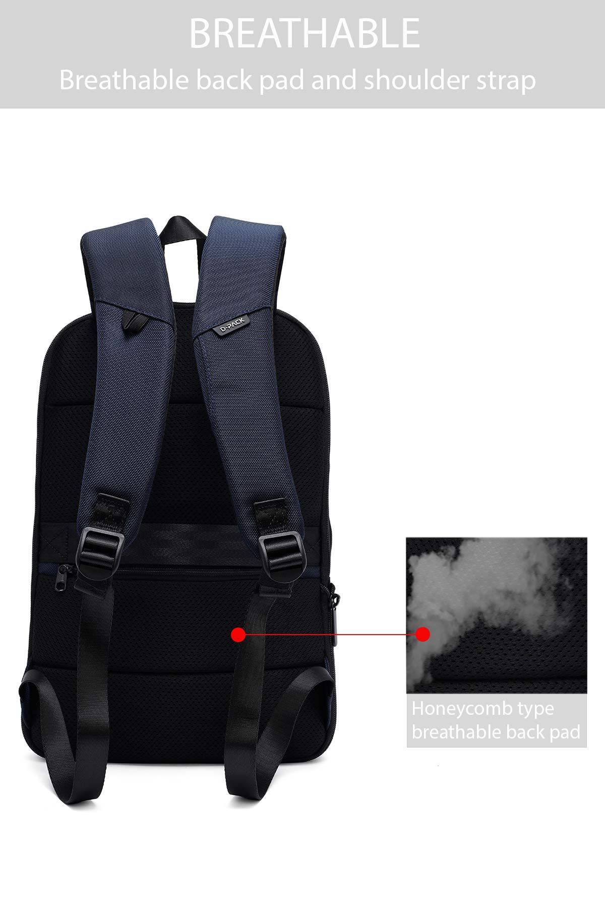 D-Pack Unisex Lacivert Sırt Çantası - Image 3