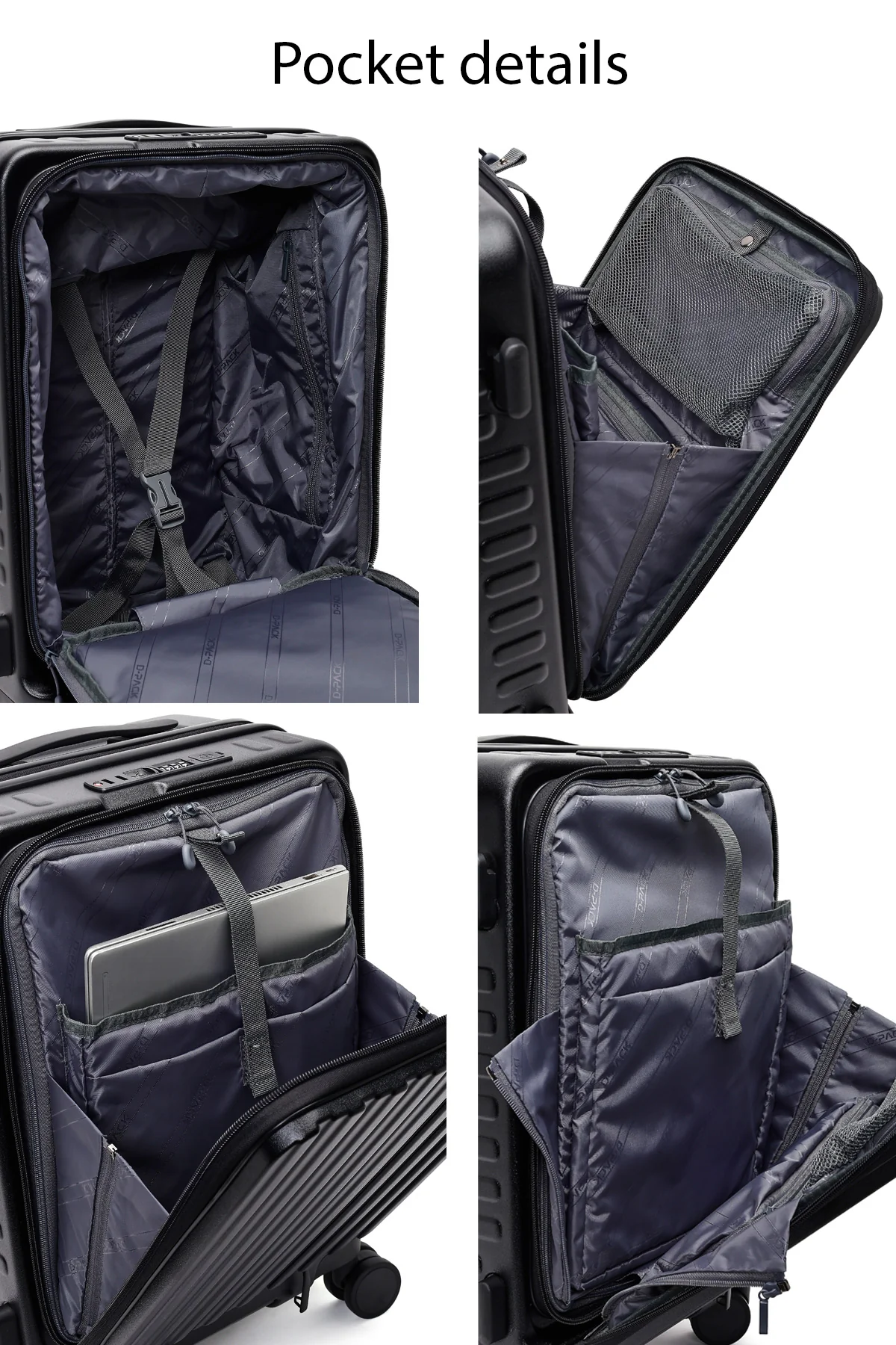 D-Pack Unisex Siyah Kabin Boy Valiz - Image 6