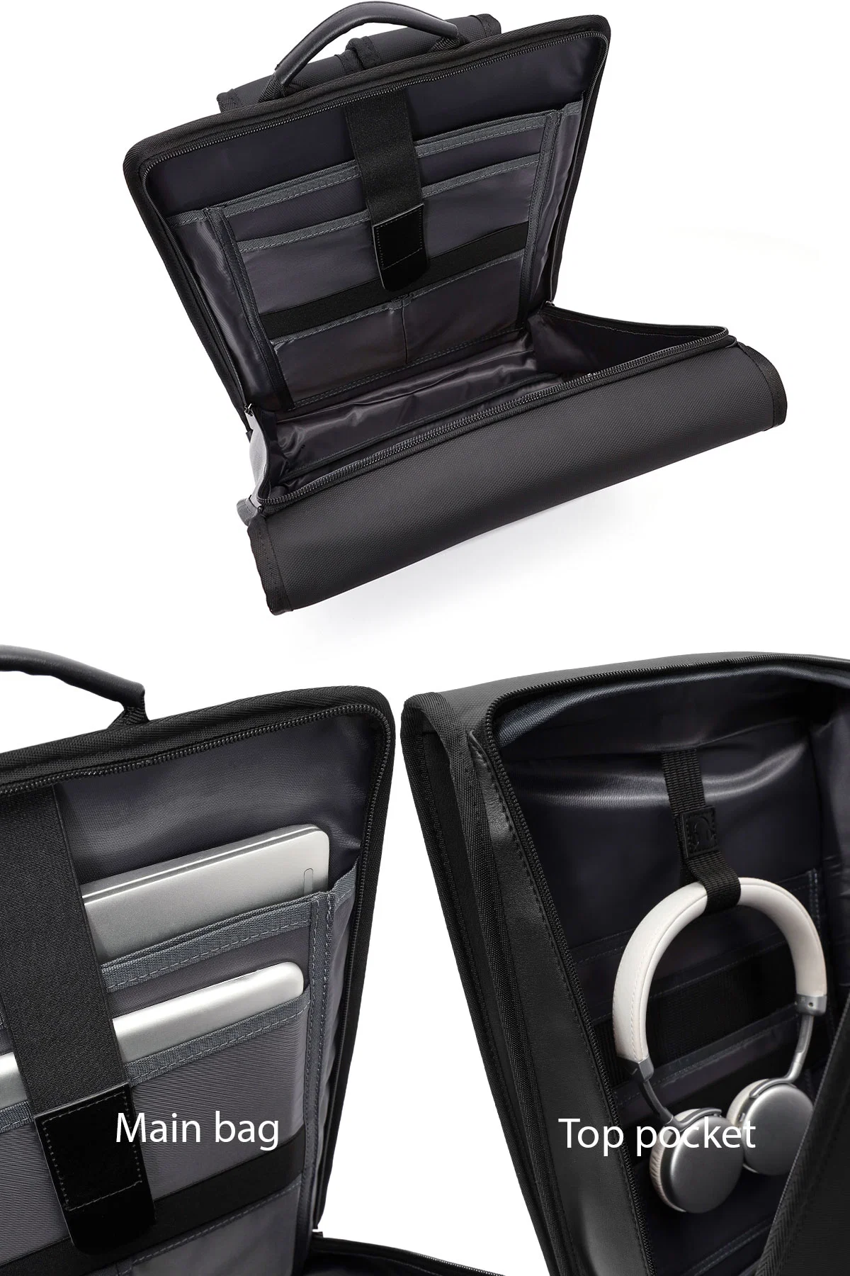 D-Pack Unisex Siyah Kumaş Sırt Çantası - Image 8