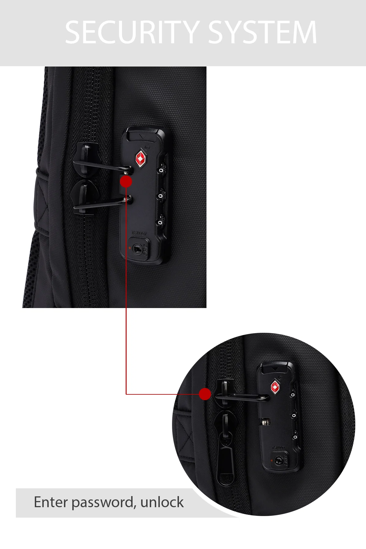 D-Pack Unisex Siyah Kumaş Sırt Çantası - Image 5