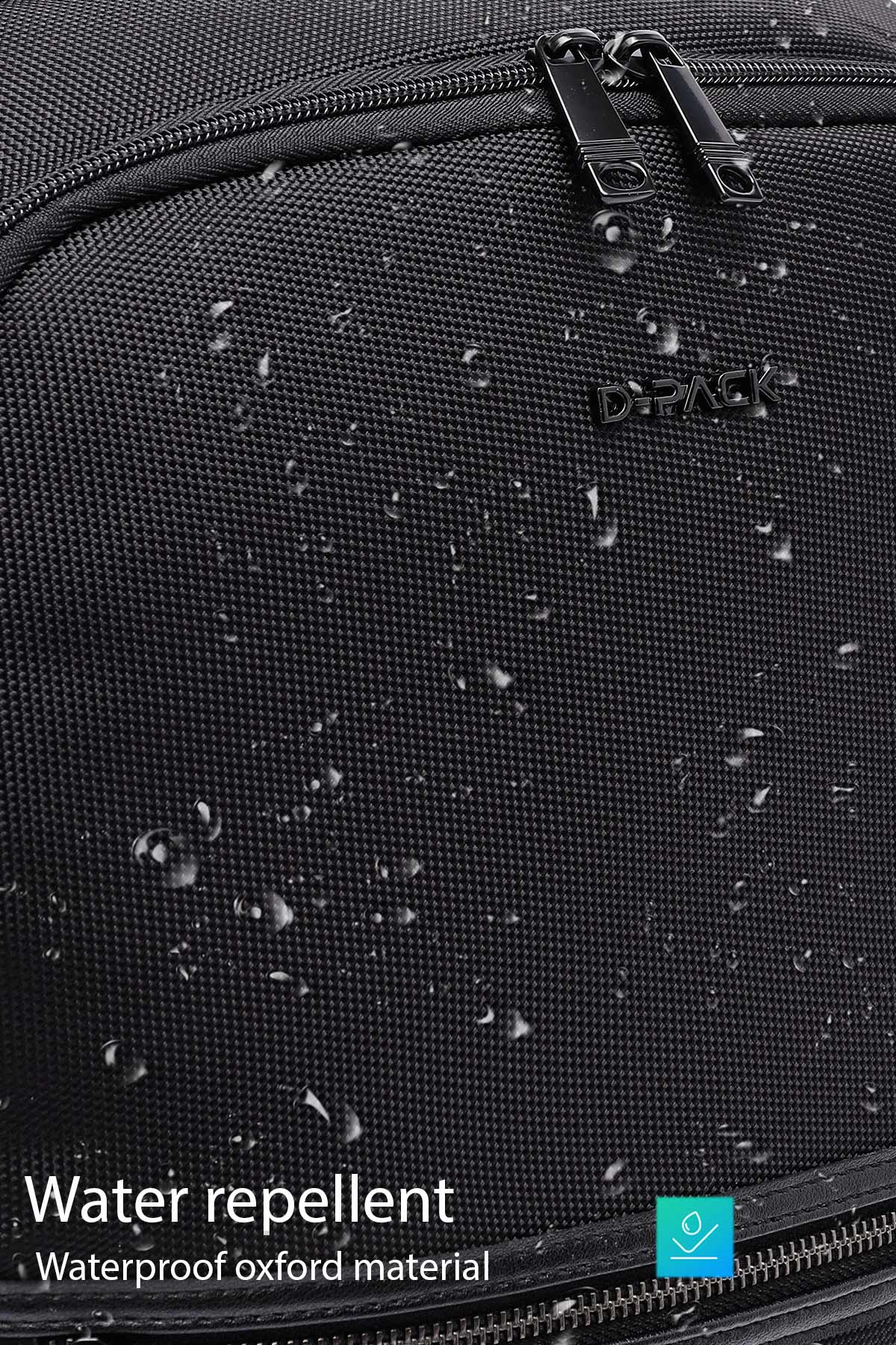 D-Pack Unisex Siyah Kumaş Sırt Çantası - Image 5