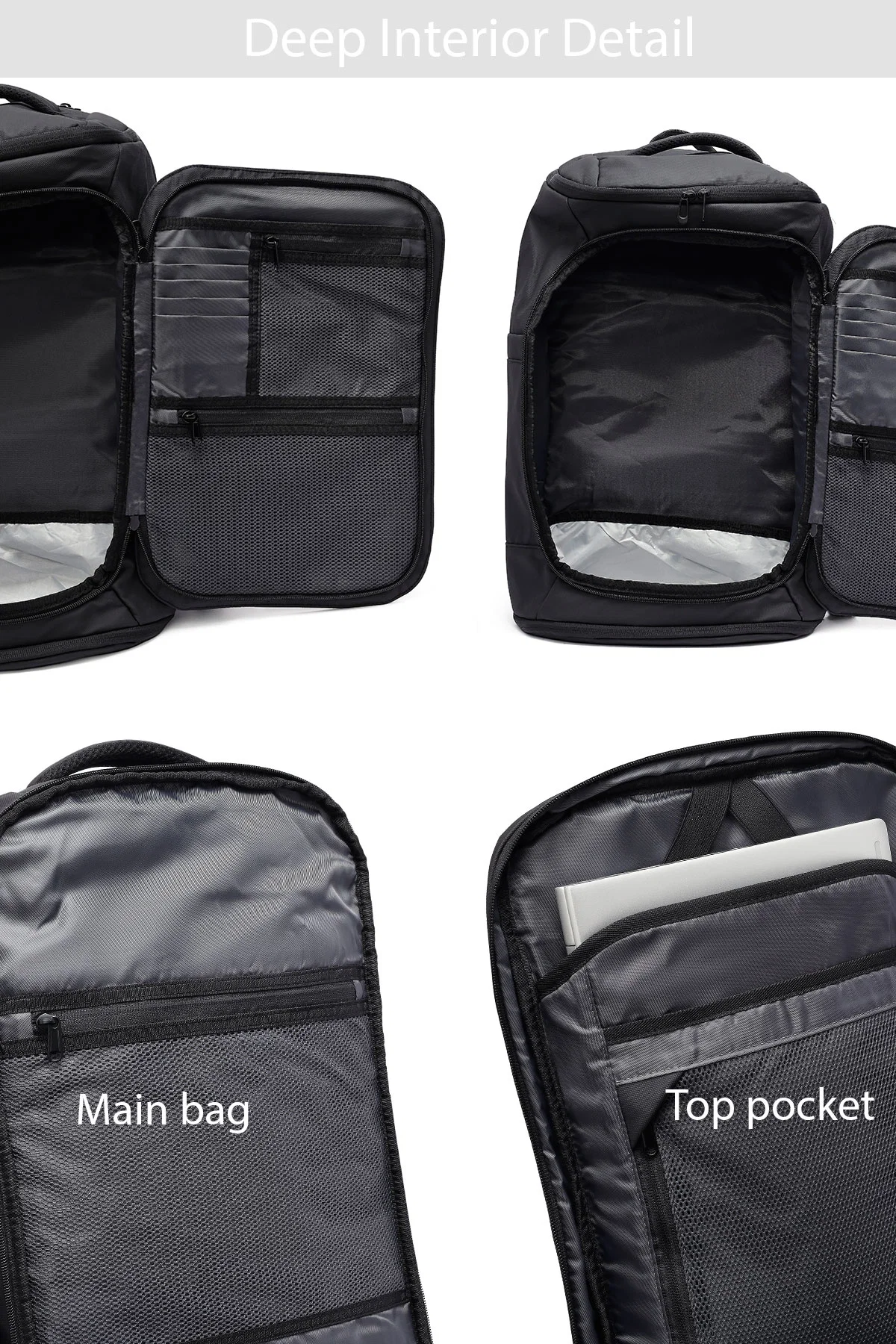 D-Pack Unisex Siyah Kumaş Sırt Çantası - Image 6