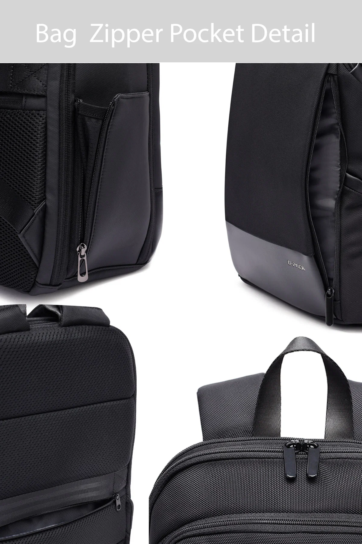 D-Pack Unisex Siyah Sırt Çantası - Image 6