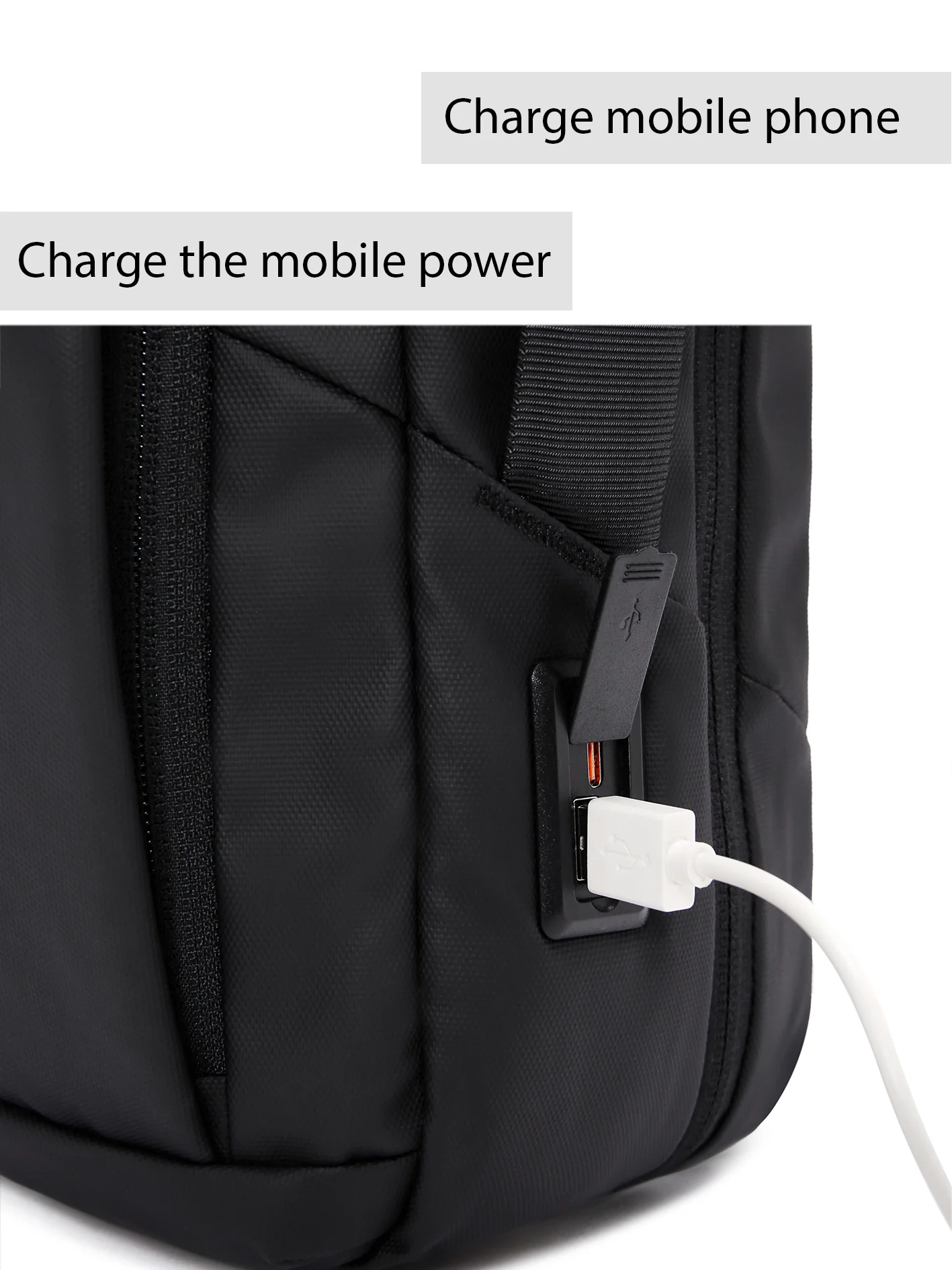 D-Pack Unisex Siyah Teknolojik Kumaş Sırt Çantası - Image 13