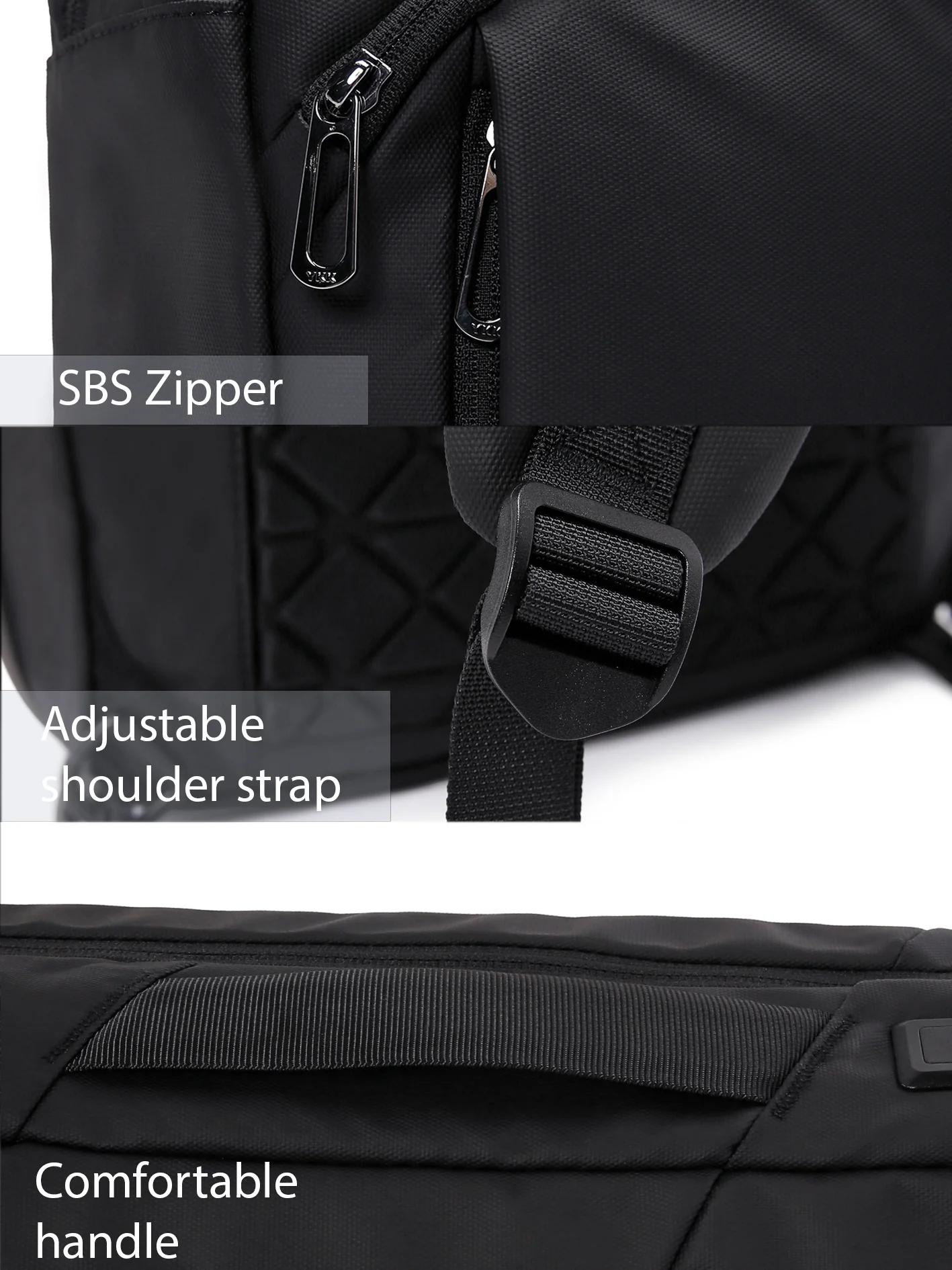 D-Pack Unisex Siyah Teknolojik Kumaş Sırt Çantası - Image 16