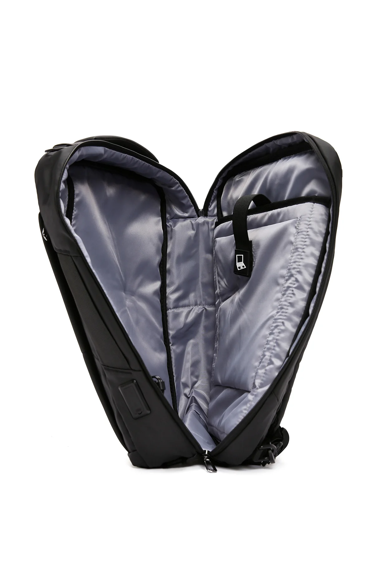 D-Pack Unisex Siyah Teknolojik Kumaş Sırt Çantası - Image 7