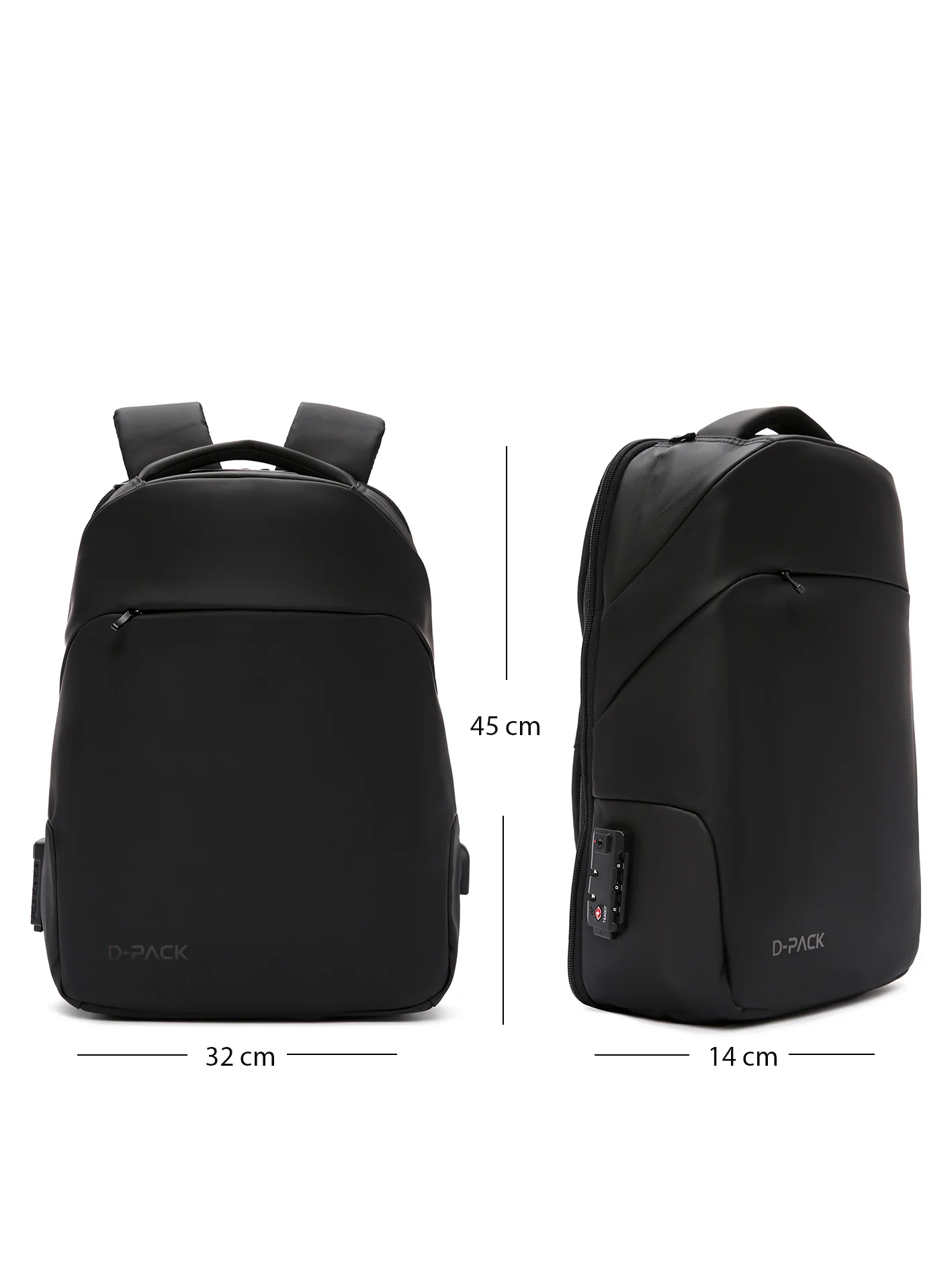 D-Pack Unisex Siyah Teknolojik Sırt Çantası - Image 15