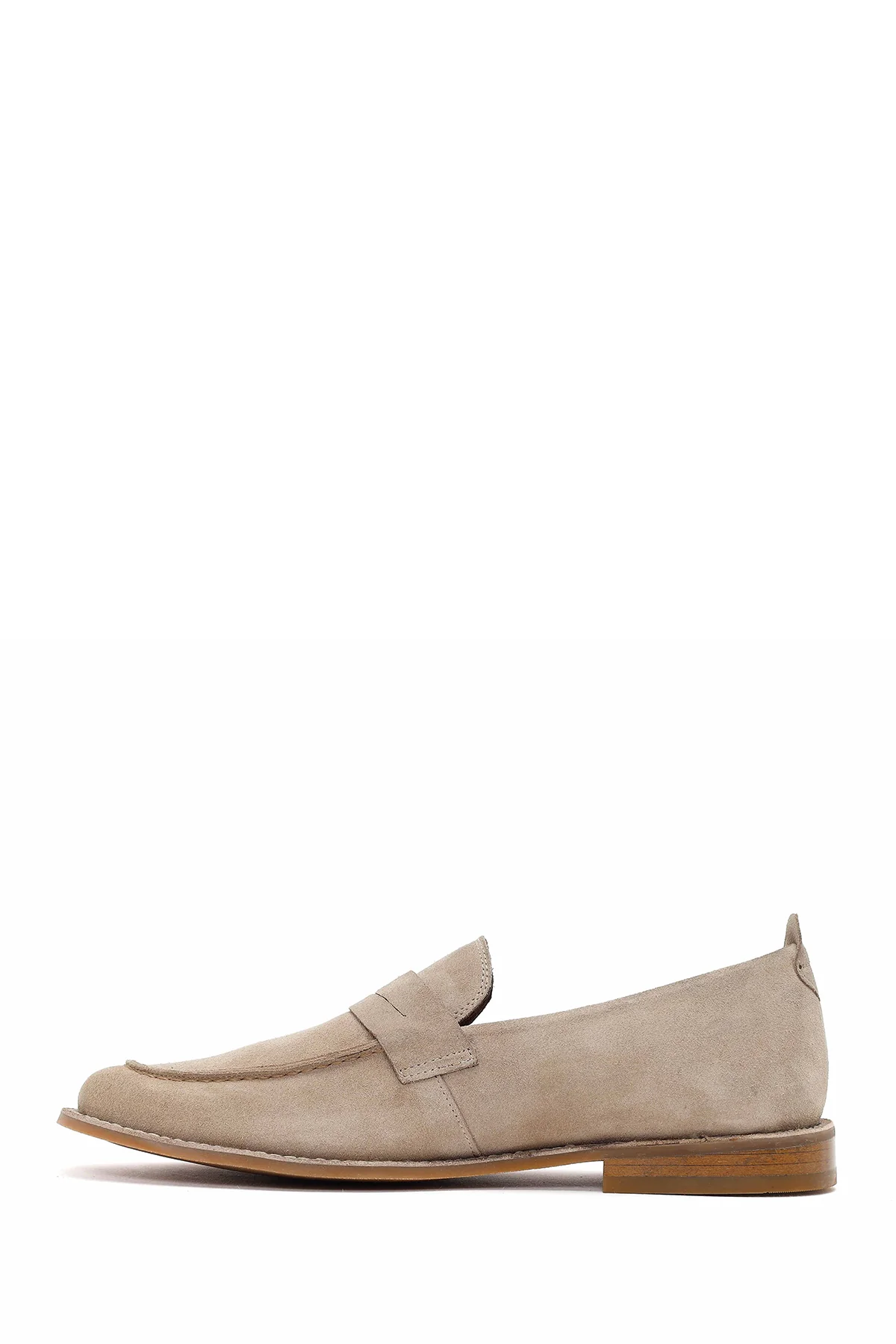 Derimod Black Erkek Bej Süet Deri Klasik Loafer - Image 3