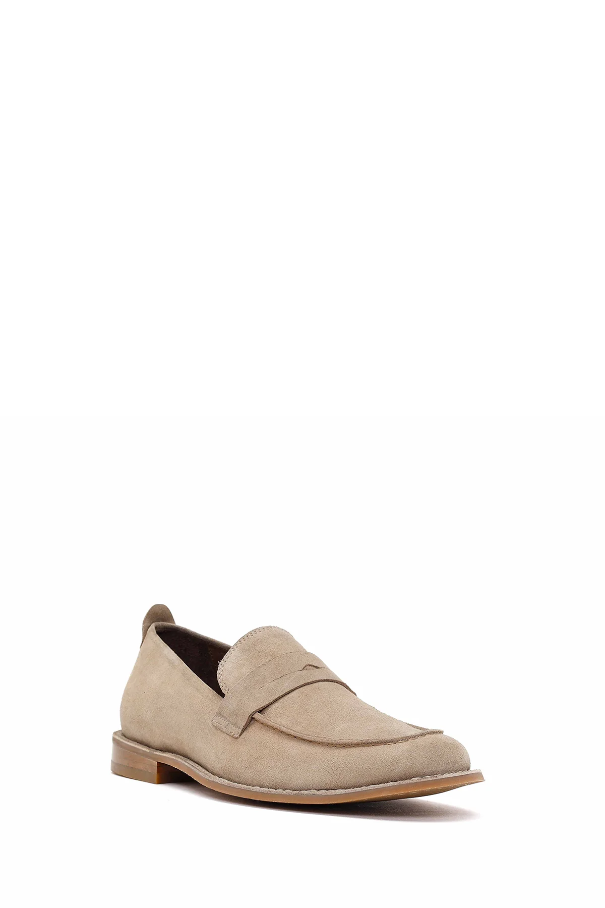 Derimod Black Erkek Bej Süet Deri Klasik Loafer - Image 7