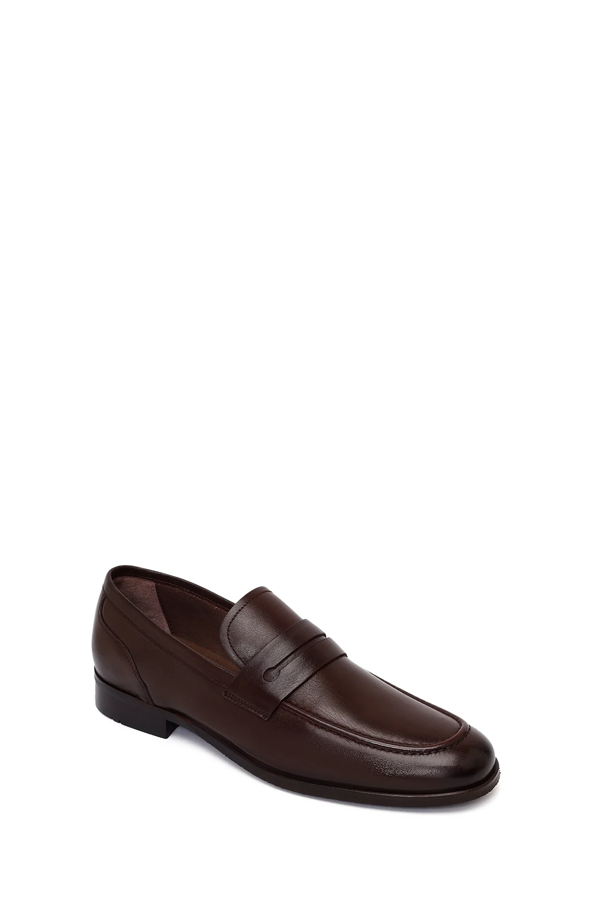 Derimod Black Erkek Kahverengi Deri Klasik Loafer - Image 7