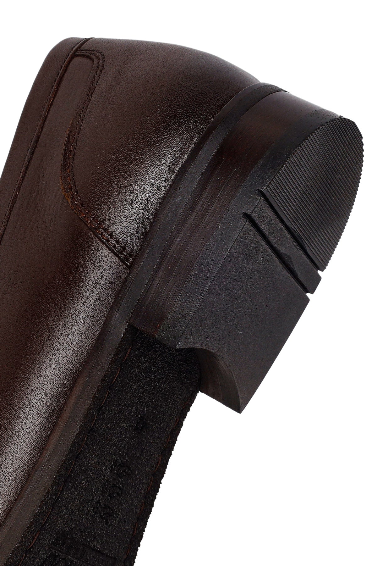 Derimod Black Erkek Kahverengi Deri Klasik Loafer - Image 8