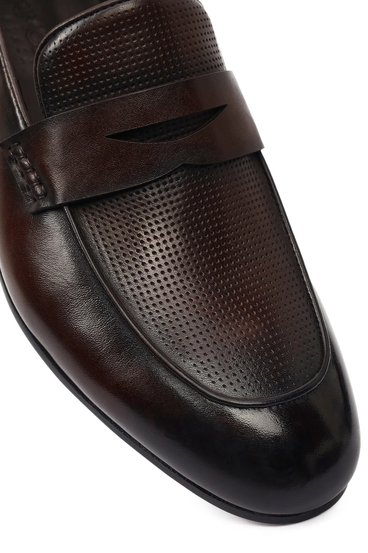 Derimod Black Erkek Kahverengi Deri Klasik Loafer - Image 10
