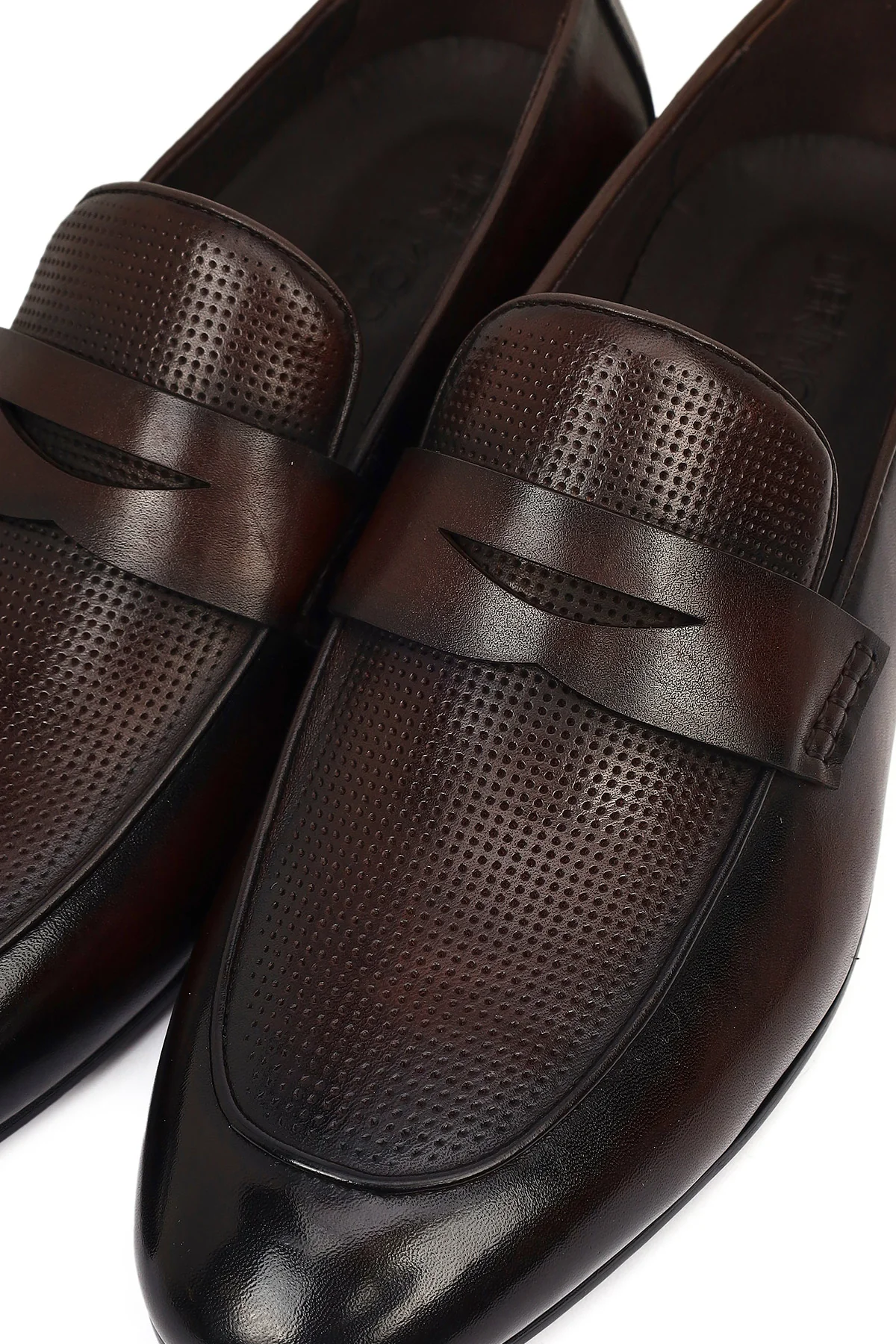 Derimod Black Erkek Kahverengi Deri Klasik Loafer - Image 8