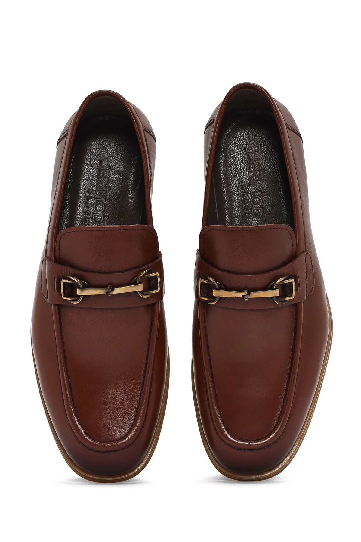 Derimod Black Erkek Kahverengi Deri Loafer - Image 7