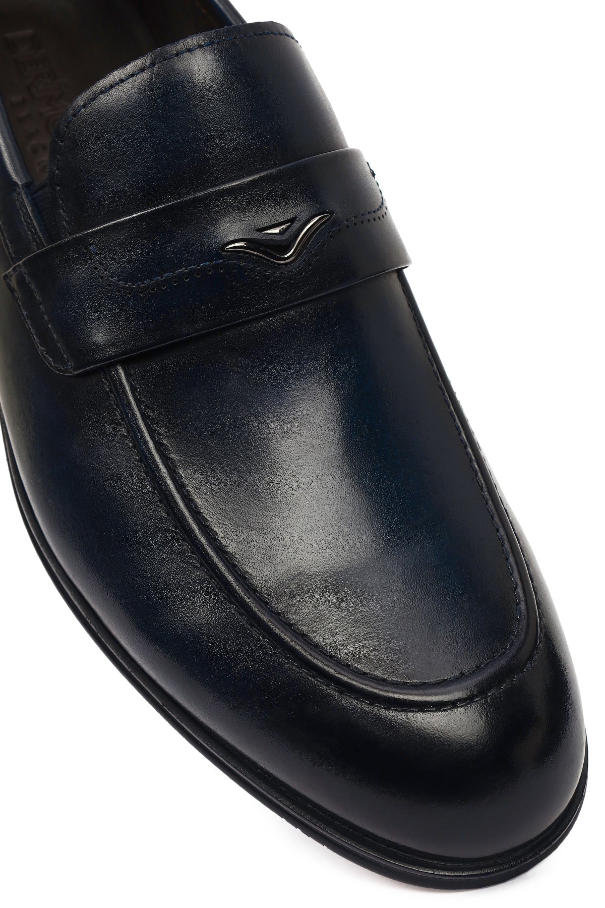 Derimod Black Erkek Lacivert Deri Klasik Loafer - Image 10