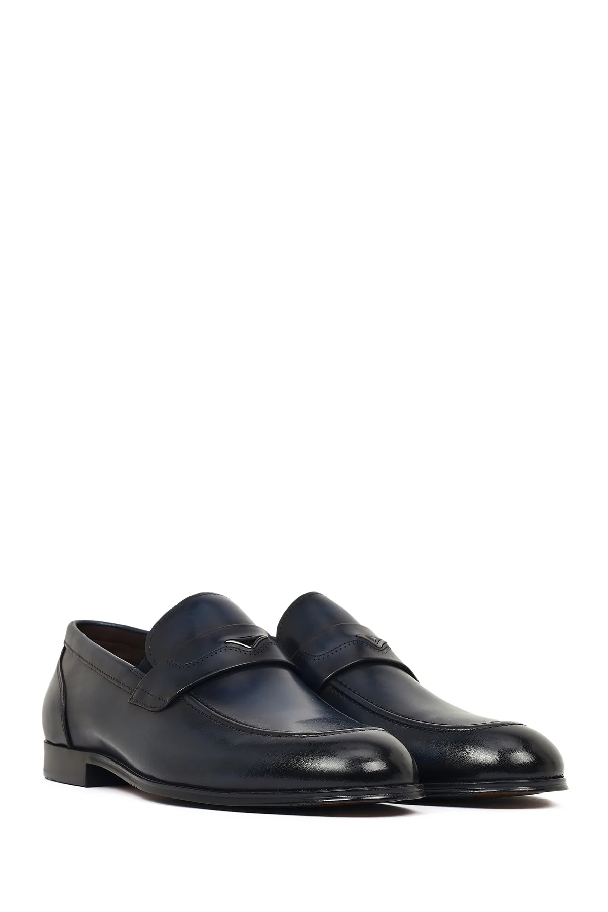 Derimod Black Erkek Lacivert Deri Klasik Loafer - Image 2