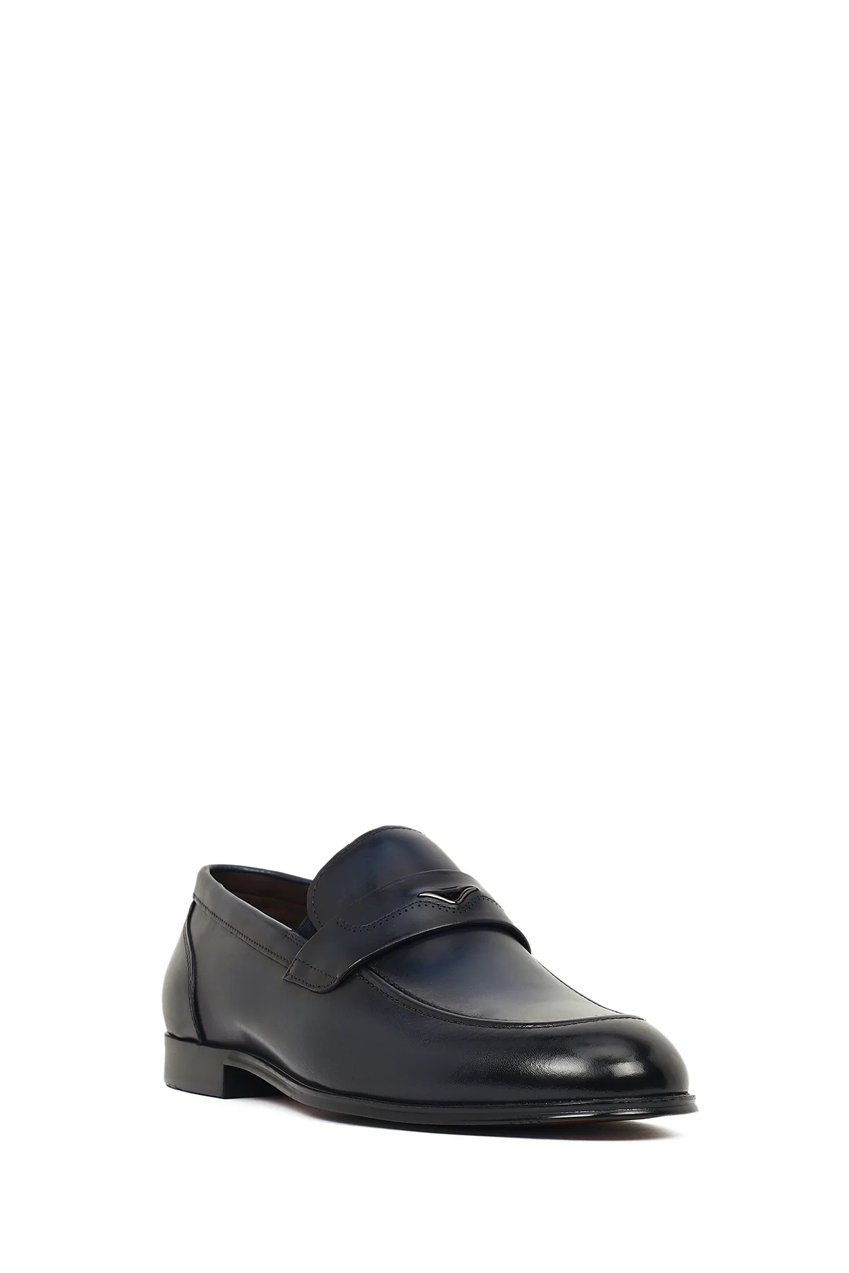 Derimod Black Erkek Lacivert Deri Klasik Loafer - Image 7