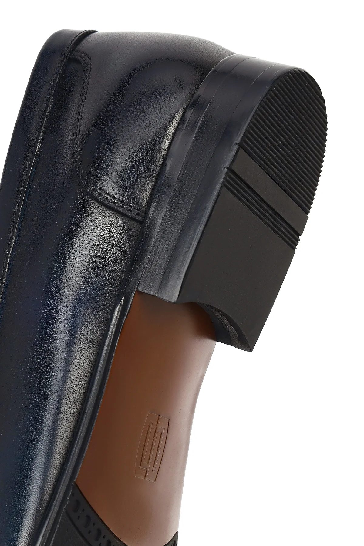 Derimod Black Erkek Lacivert Deri Klasik Loafer - Image 9