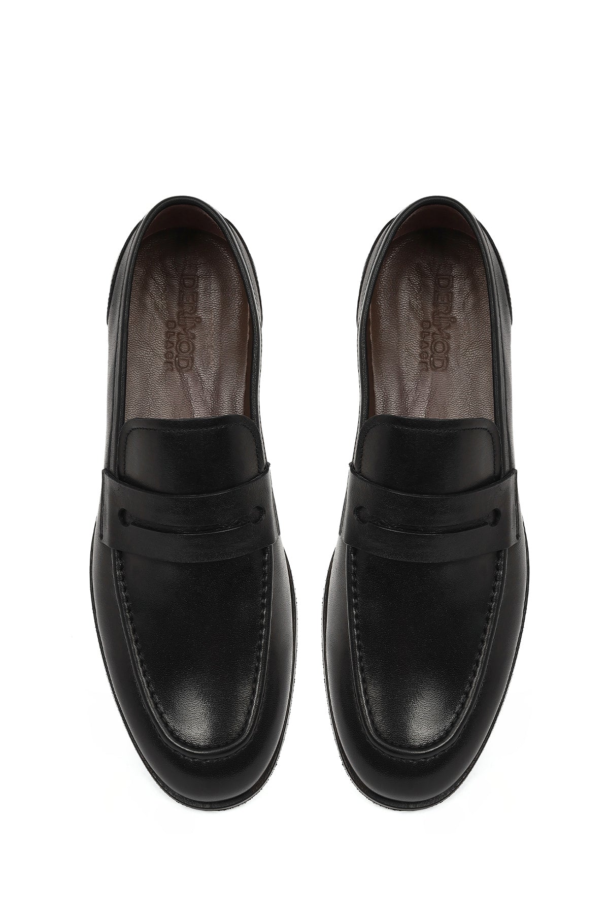 Derimod Black Erkek Siyah Deri Klasik Loafer - Image 4