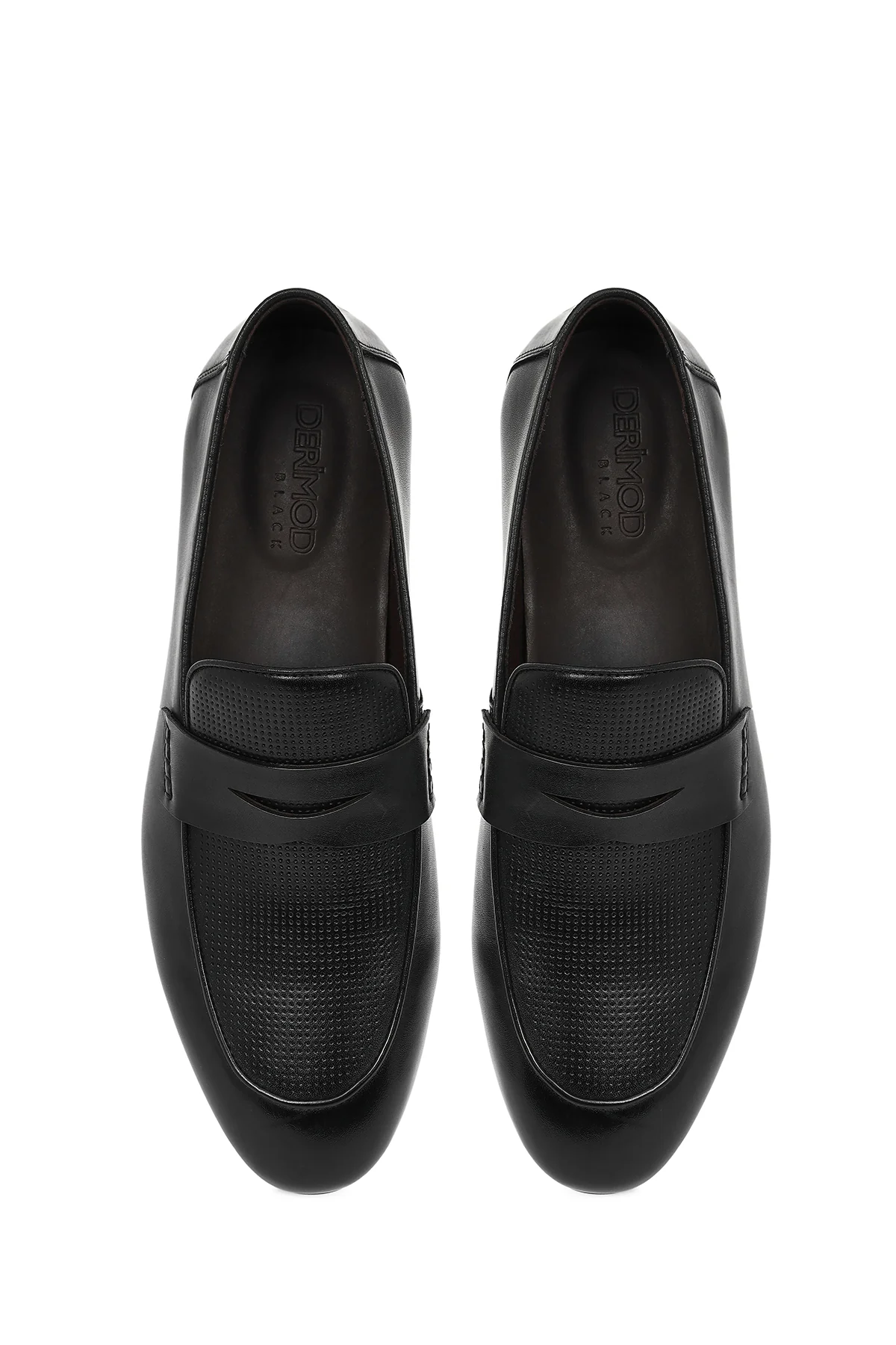 Derimod Black Erkek Siyah Deri Klasik Loafer - Image 4
