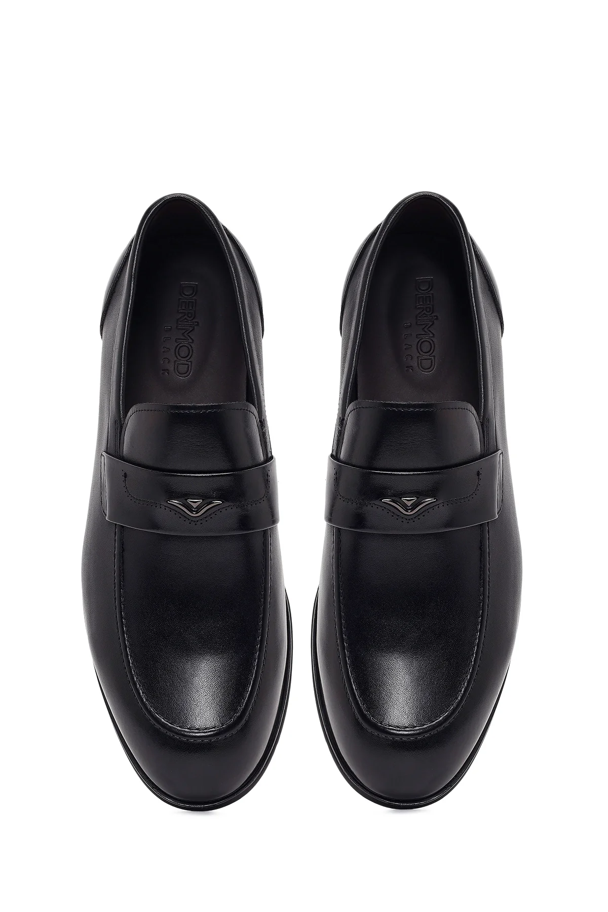 Derimod Black Erkek Siyah Deri Klasik Loafer - Image 4