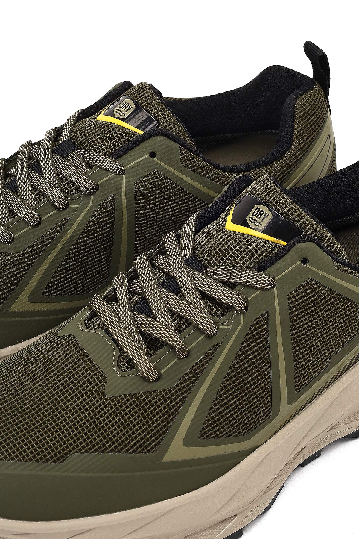 Derimod Dry Erkek Haki Bağcıklı Kalın Tabanlı Kumaş Sneaker - Image 10