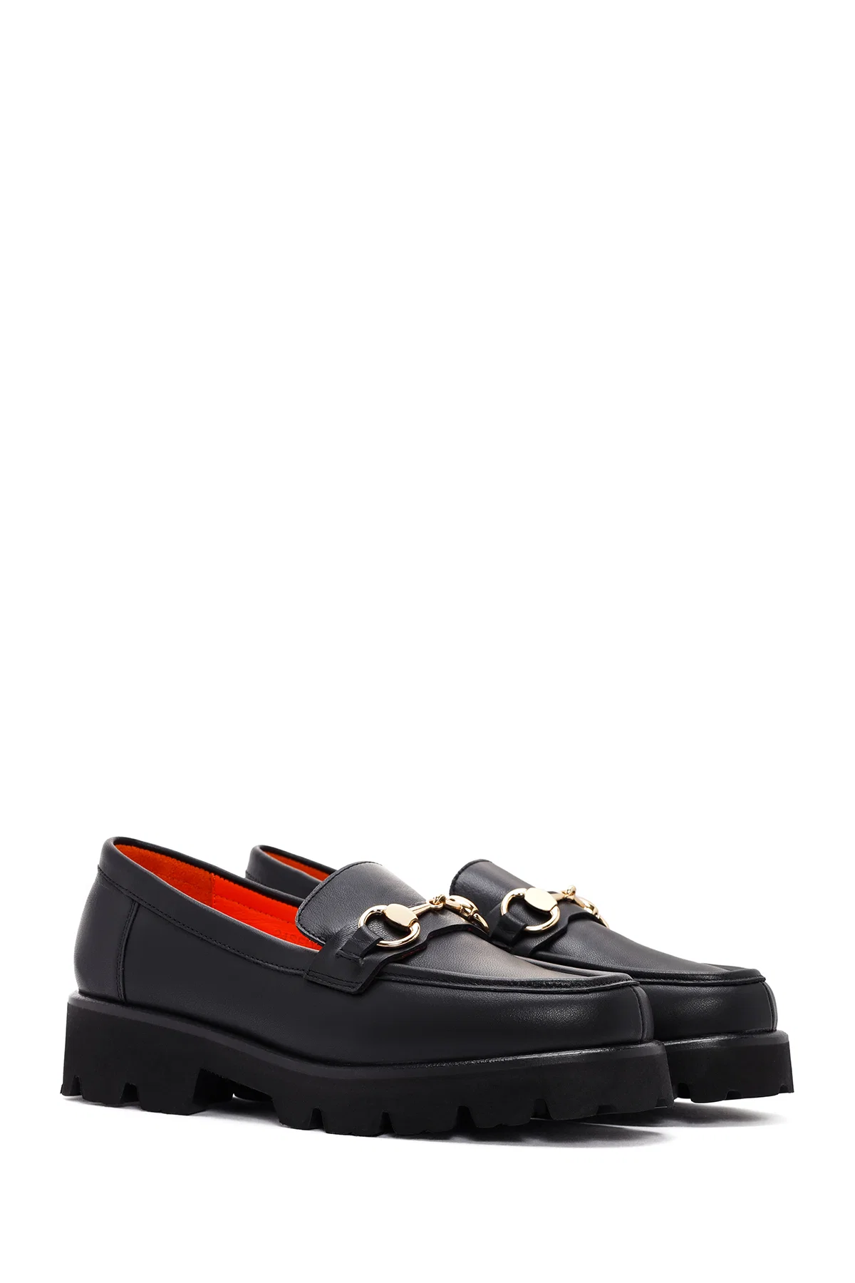 Derimod Flex Kadın Siyah Deri Maskülen Loafer - Image 3