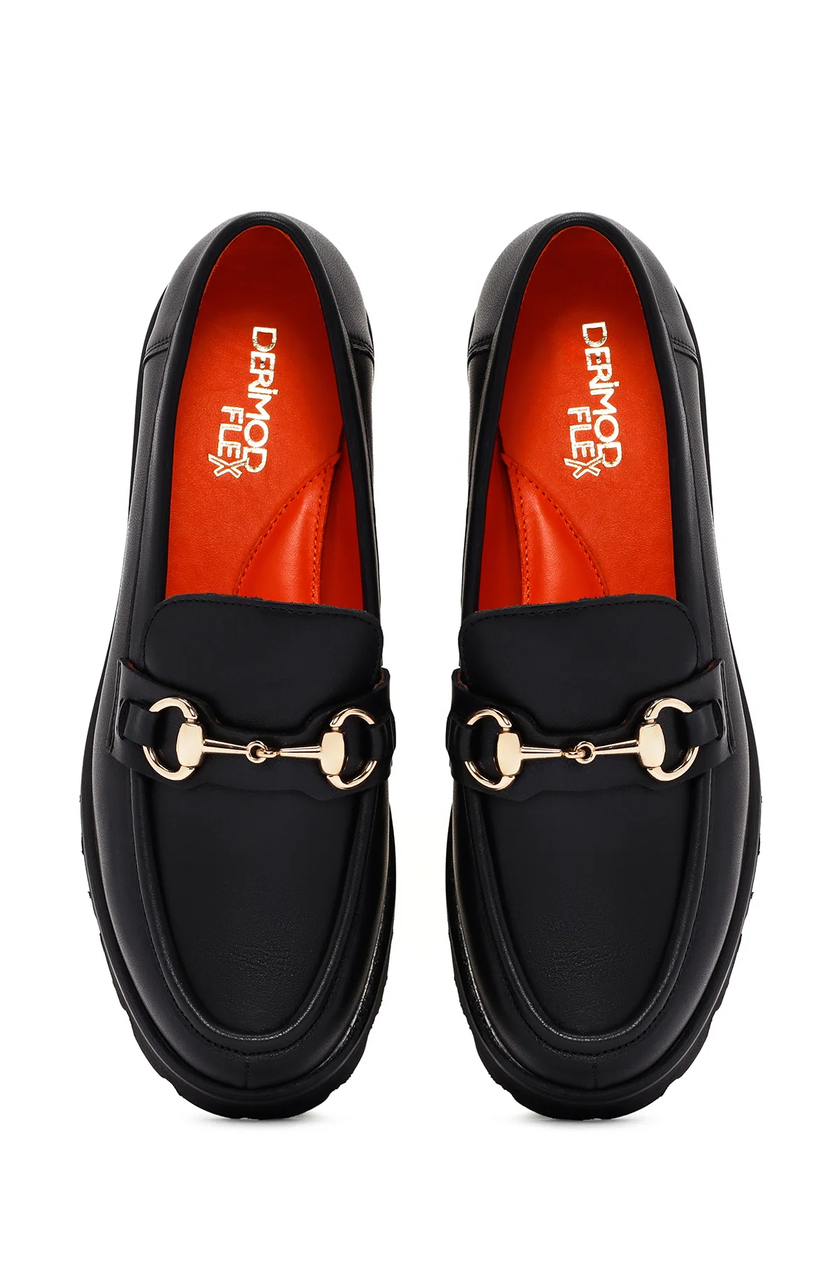 Derimod Flex Kadın Siyah Deri Maskülen Loafer - Image 7