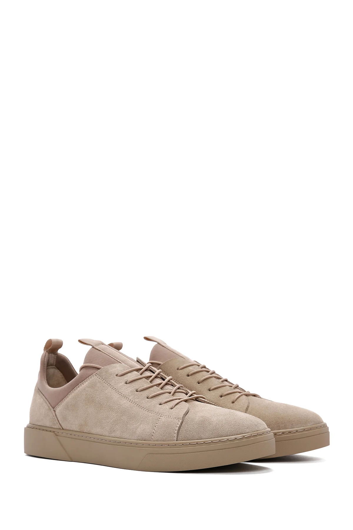 Derimod Fly Erkek Bej Bağcıklı Süet Deri Sneaker - Image 4